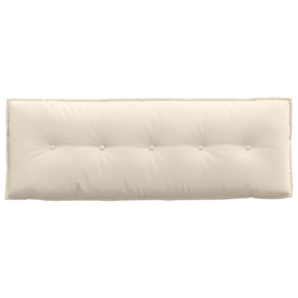Cuscino per Schiena Beige 140 x 50 cm Tessuto in Microfibra
