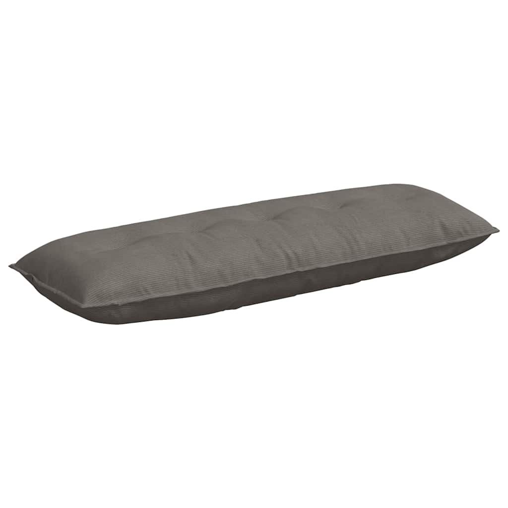 Cuscino per Schiena Grigio Chiaro 140 x 50 cm Tessuto in Cords