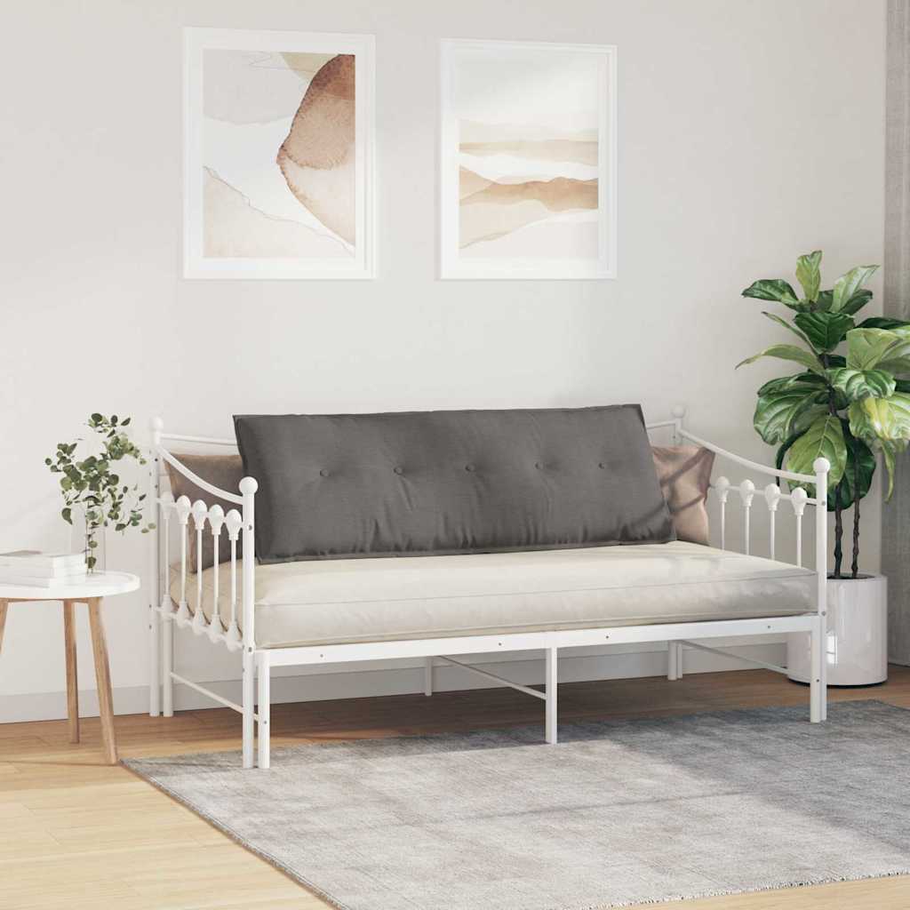 Cuscino per Schiena Grigio Chiaro 140 x 50 cm Tessuto in Cords