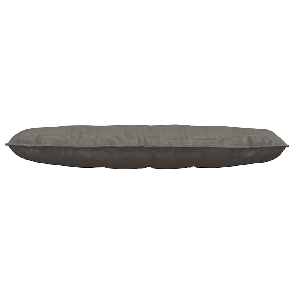 Cuscino per Schiena Grigio Chiaro 140 x 50 cm Tessuto in Cords