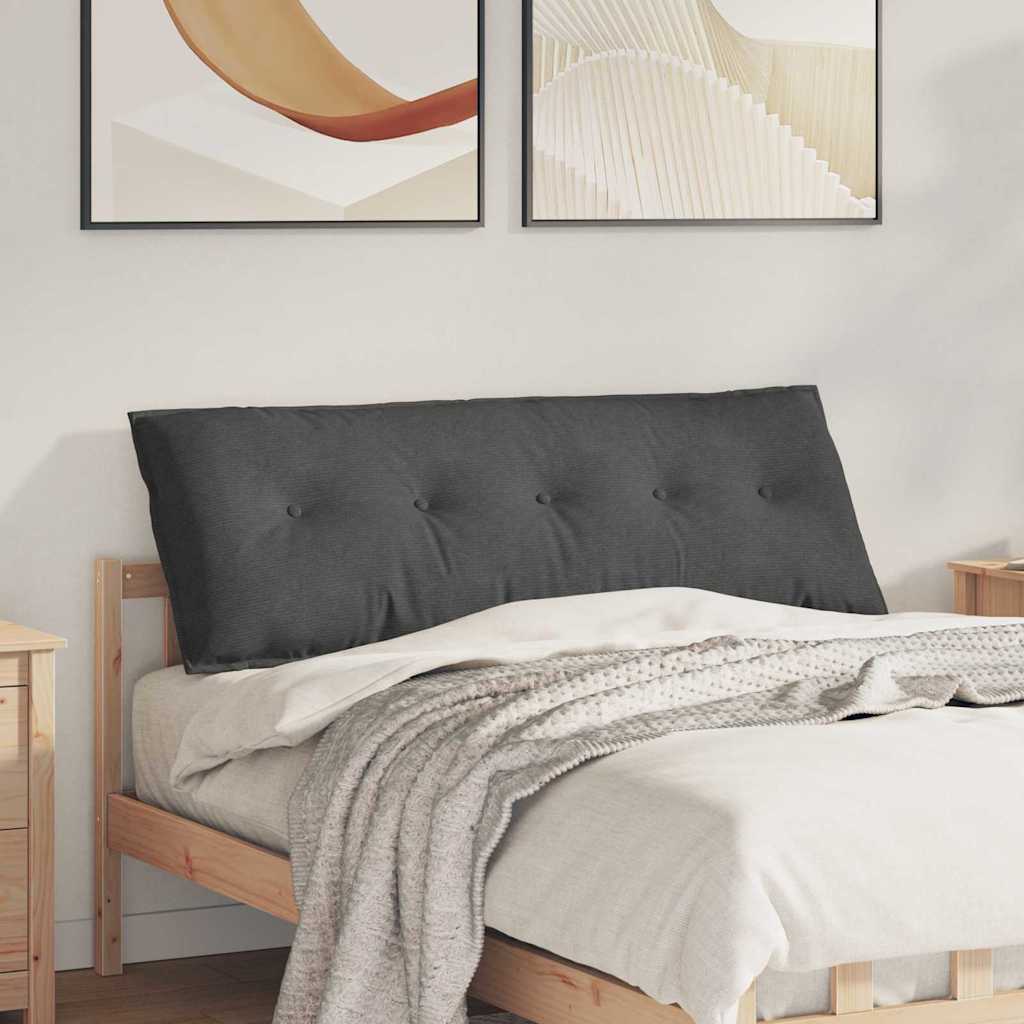 Cuscino per Schiena Grigio Scuro 140 x 50 cm Tessuto in Cords