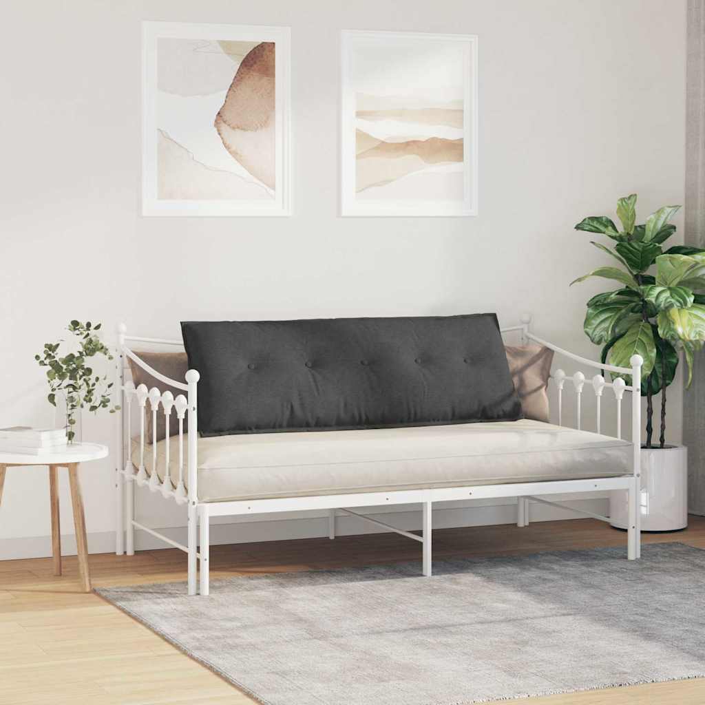 Cuscino per Schiena Grigio Scuro 140 x 50 cm Tessuto in Cords