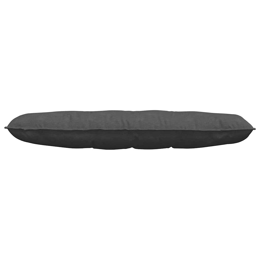 Cuscino per Schiena Grigio Scuro 140 x 50 cm Tessuto in Cords