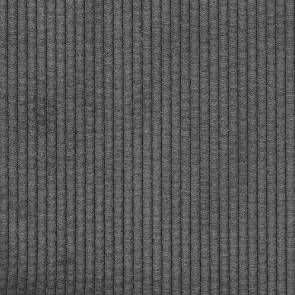 Cuscino per Schiena Grigio Scuro 140 x 50 cm Tessuto in Cords