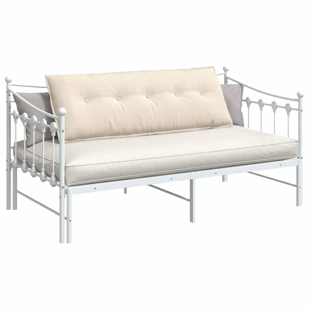 Cuscino per Schiena Crema 140 x 50 cm Tessuto in Cords