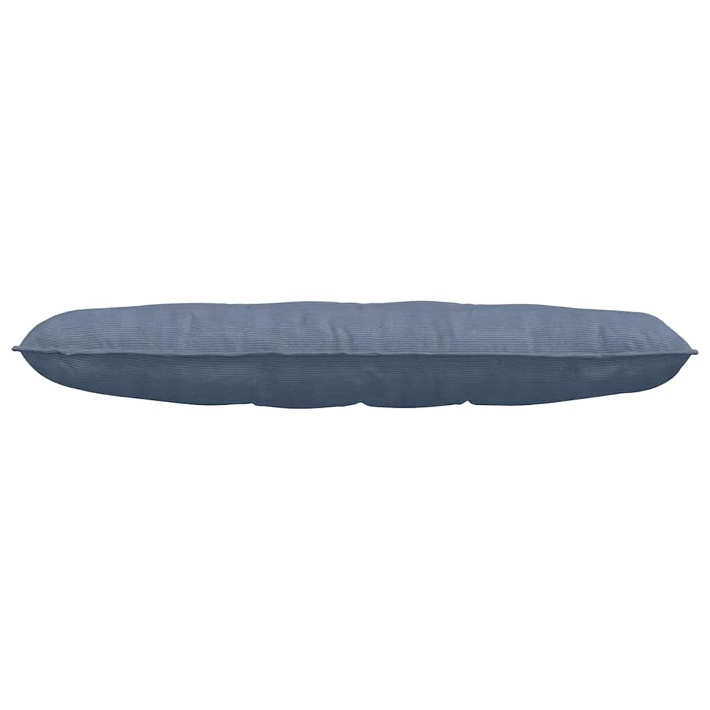 Cuscino per Schiena Blu 140 x 50 cm Tessuto in Cords