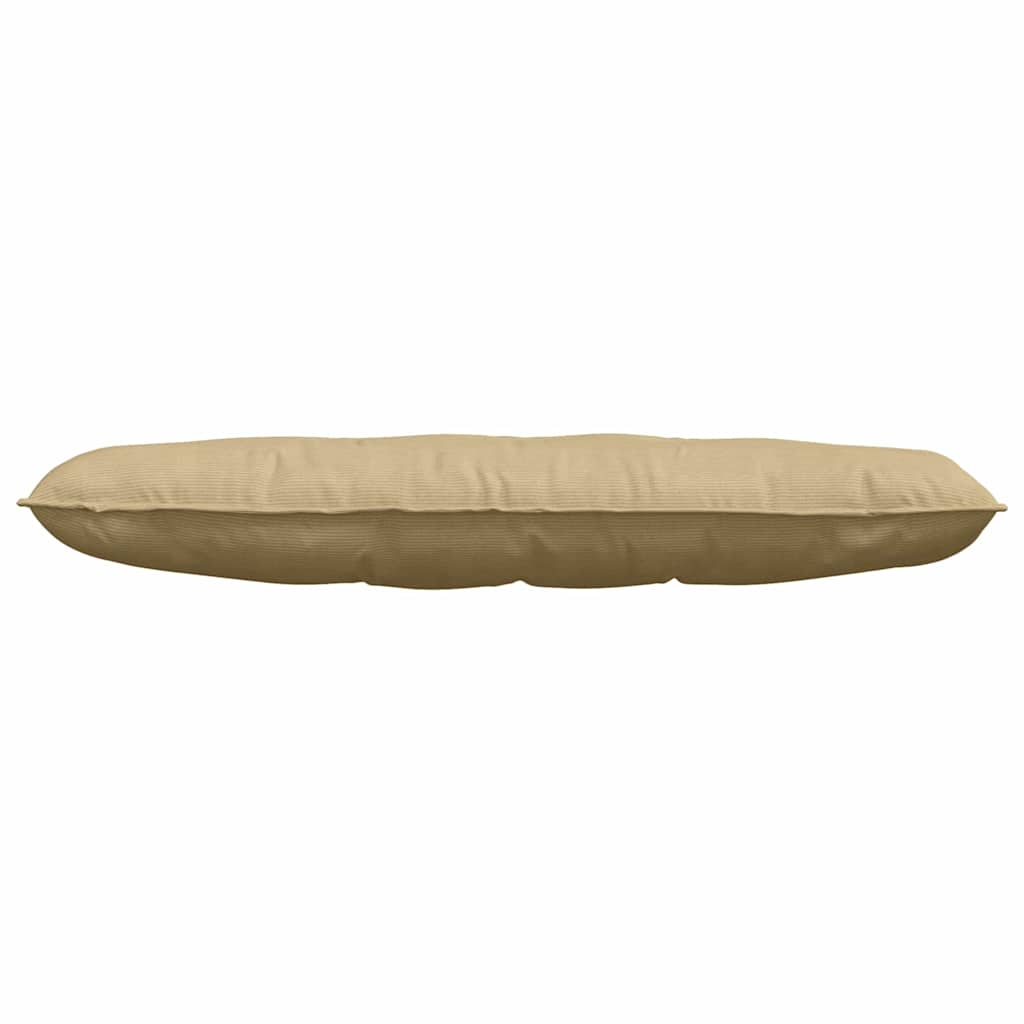 Cuscino per Schiena Grigio Verde 140 x 50 cm Tessuto in Cords