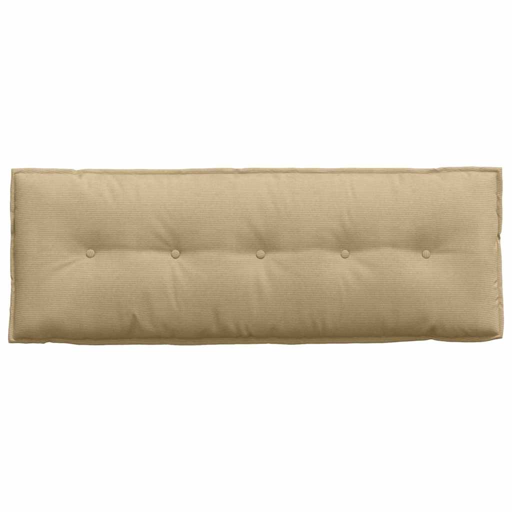 Cuscino per Schiena Grigio Verde 140 x 50 cm Tessuto in Cords