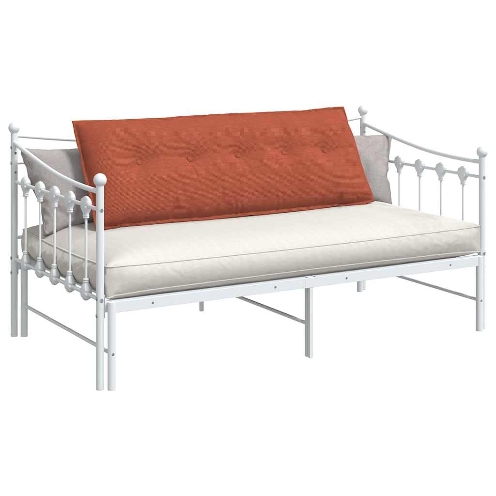 Cuscino per Schiena Rosso Arancio 140 x 50 cm Tessuto in Cords