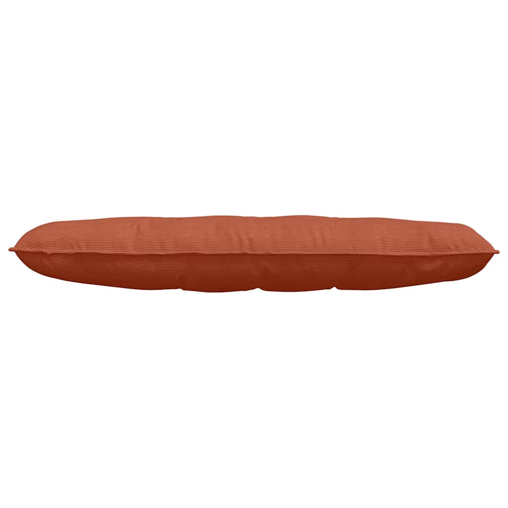 Cuscino per Schiena Rosso Arancio 140 x 50 cm Tessuto in Cords