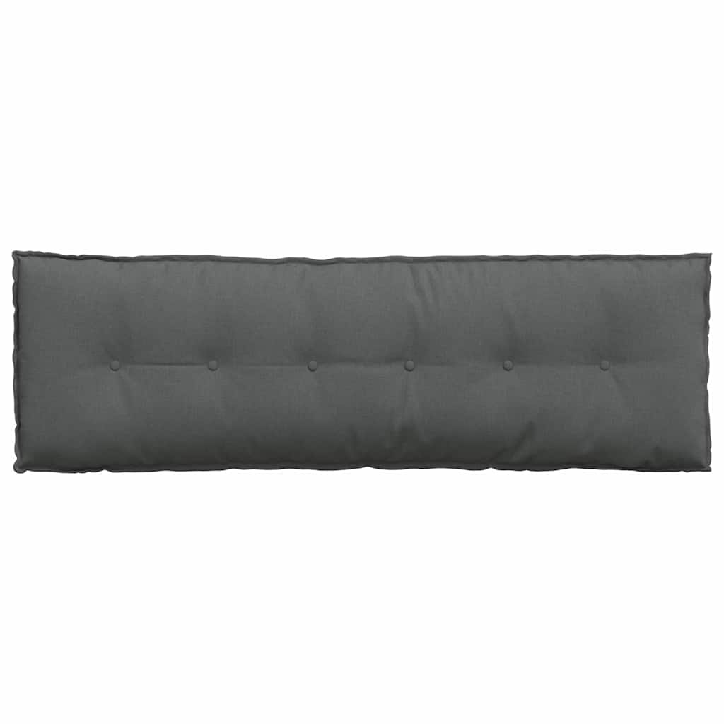 Cuscino per Schiena Grigio scuro 160 x 19 x 50 cm Tessuto
