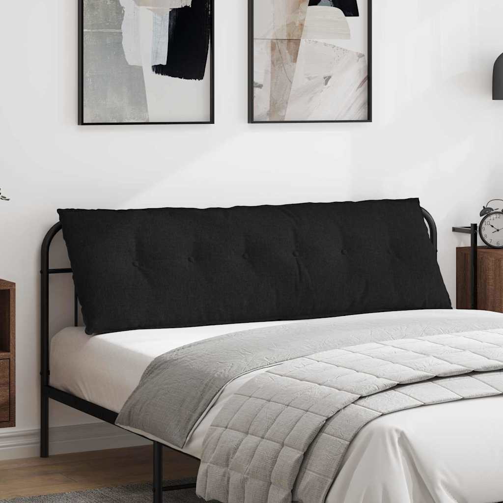 Cuscino per Schiena Nero 160 x 19 x 50 cm Tessuto