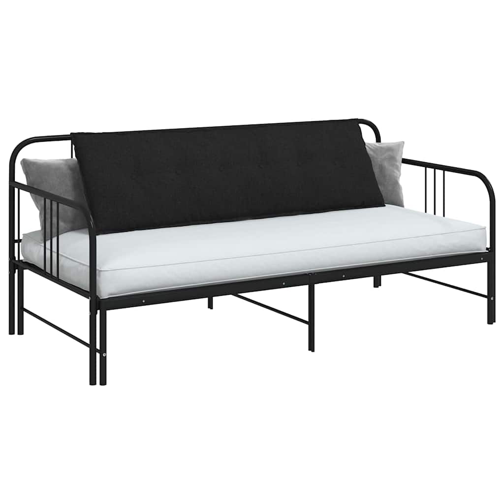 Cuscino per Schiena Nero 160 x 19 x 50 cm Tessuto