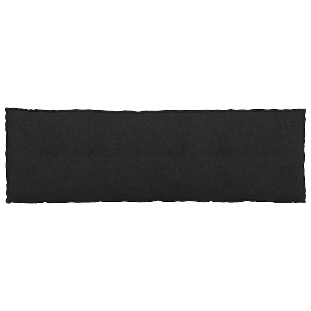Cuscino per Schiena Nero 160 x 19 x 50 cm Tessuto
