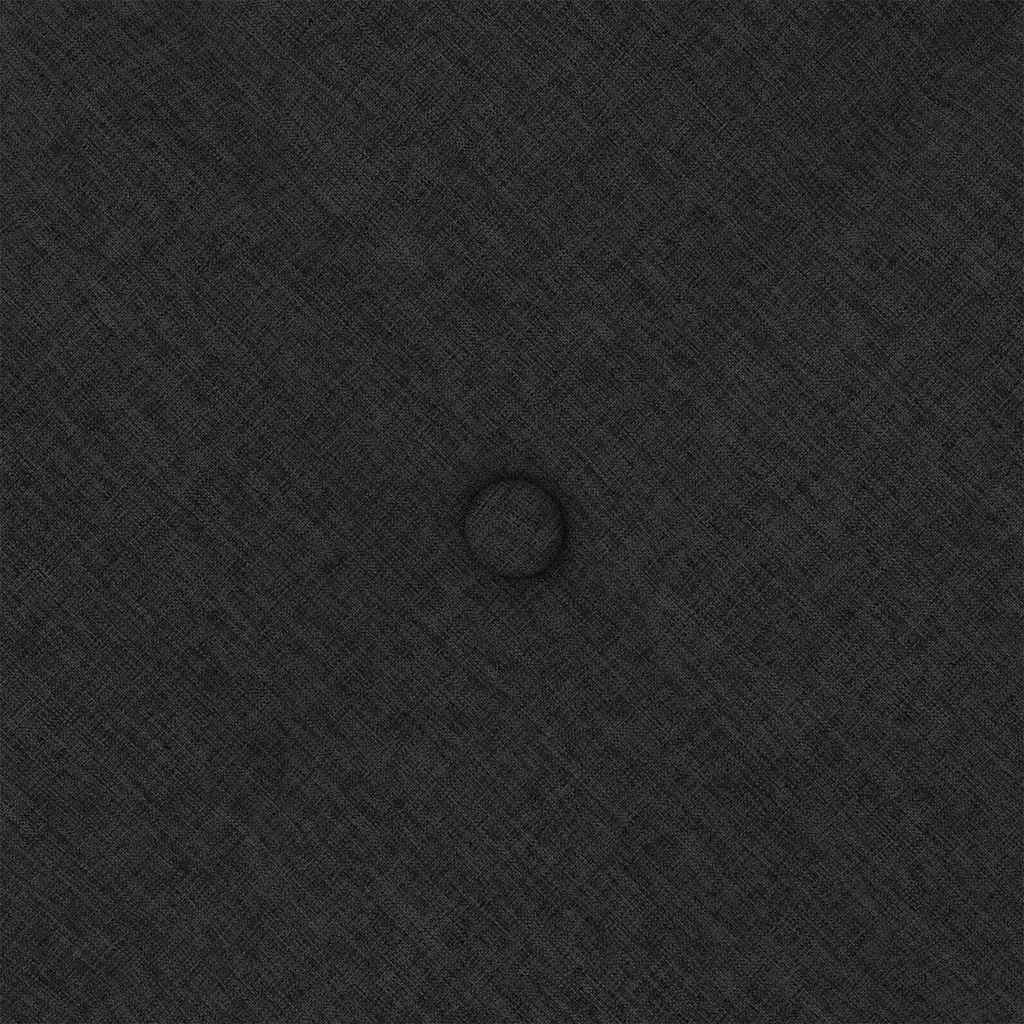 Cuscino per Schiena Nero 160 x 19 x 50 cm Tessuto