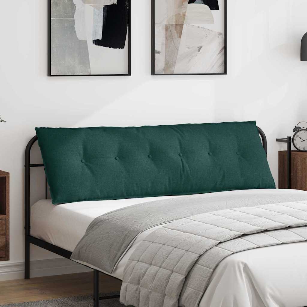 Cuscino per Schiena Verde Scuro 160 x 19 x 50 cm Tessuto