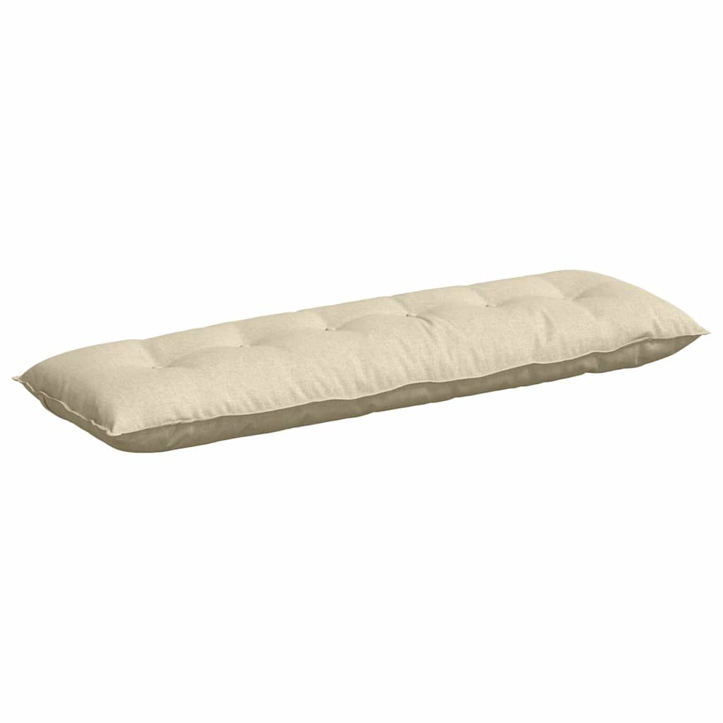 Cuscino per Schiena Crema 160 x 19 x 50 cm Tessuto