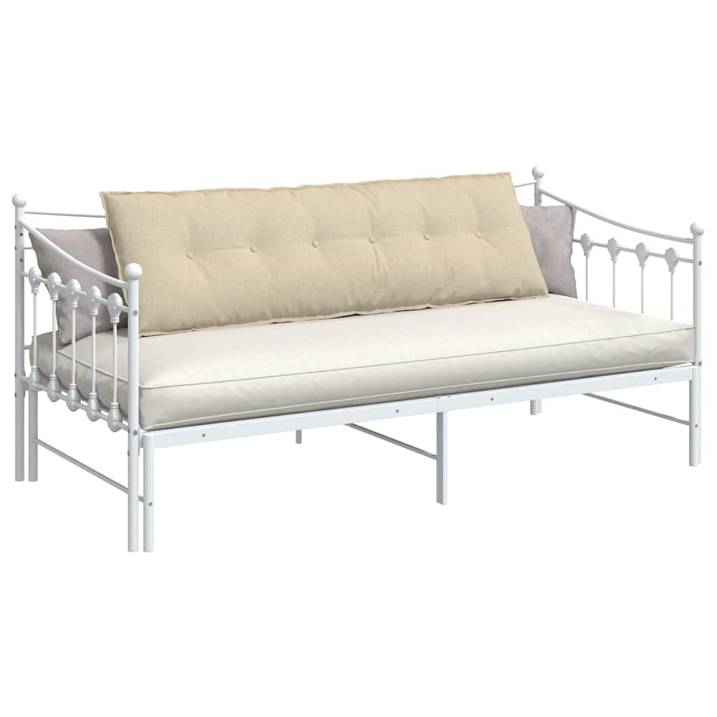 Cuscino per Schiena Crema 160 x 19 x 50 cm Tessuto