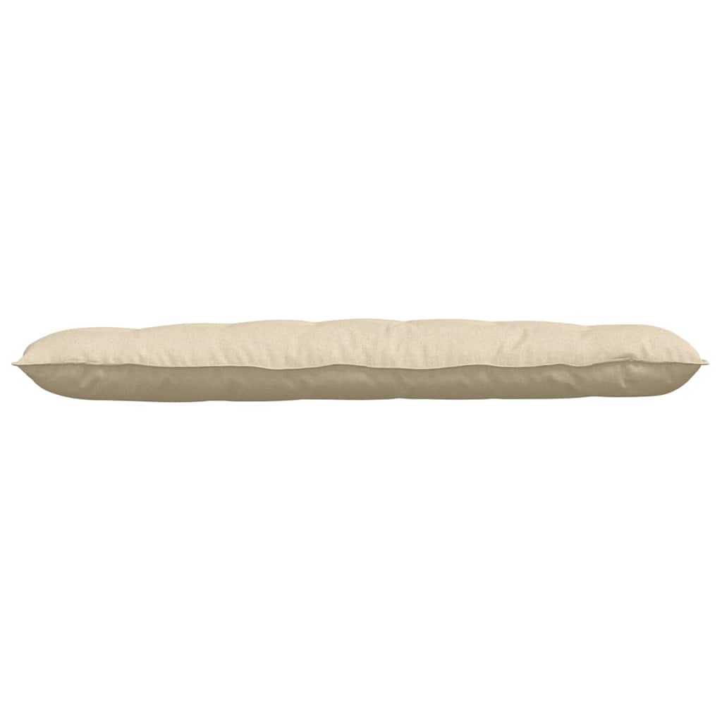 Cuscino per Schiena Crema 160 x 19 x 50 cm Tessuto
