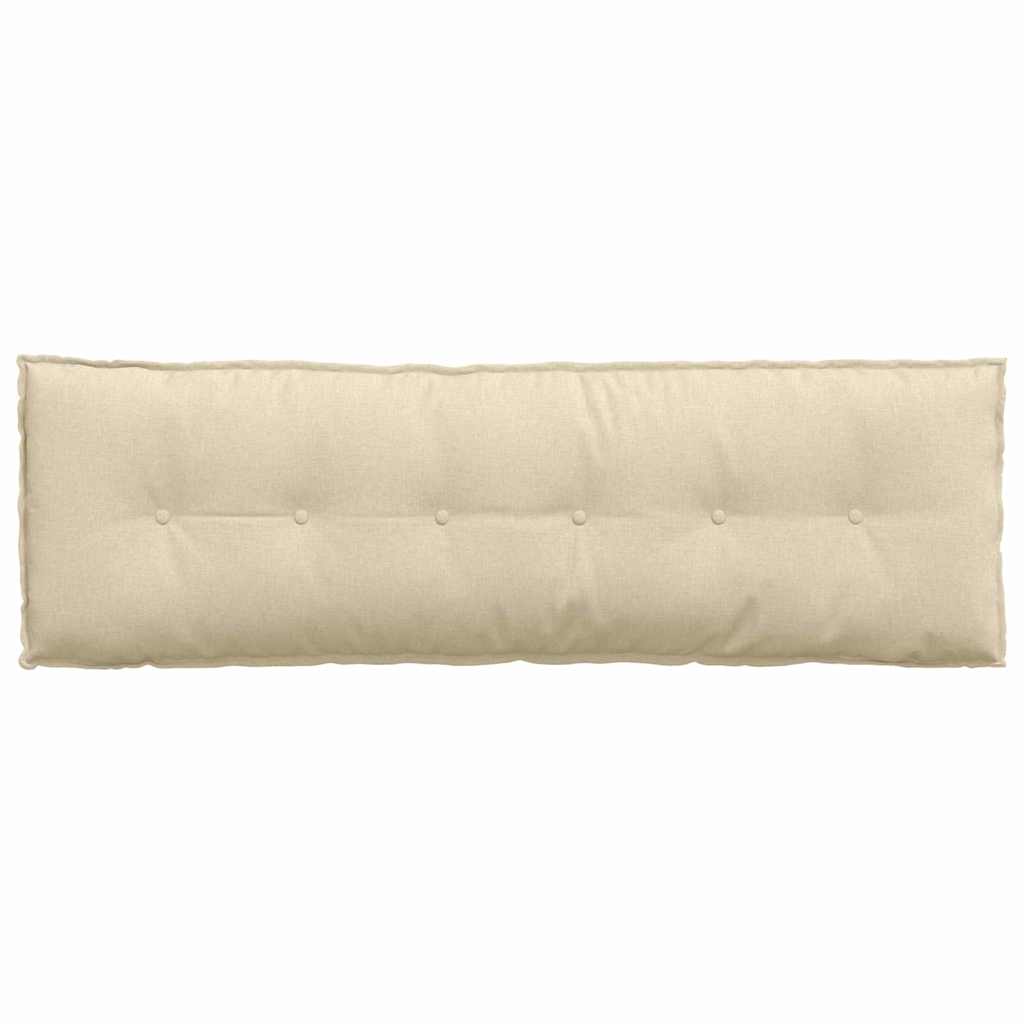 Cuscino per Schiena Crema 160 x 19 x 50 cm Tessuto
