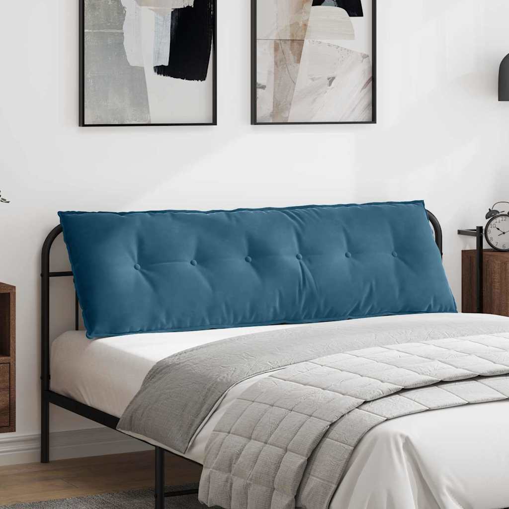 Cuscino per Schiena Blu 160 x 50 cm Tessuto in Cords
