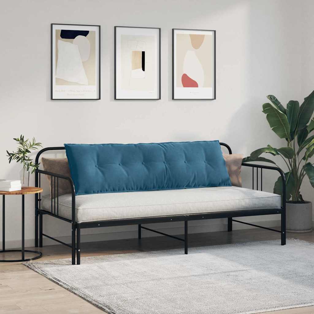 Cuscino per Schiena Blu 160 x 50 cm Tessuto in Cords