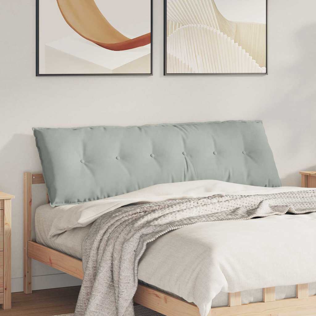 Cuscino per Schiena Grigio Chiaro 160 x 50 cm Tessuto in Cords