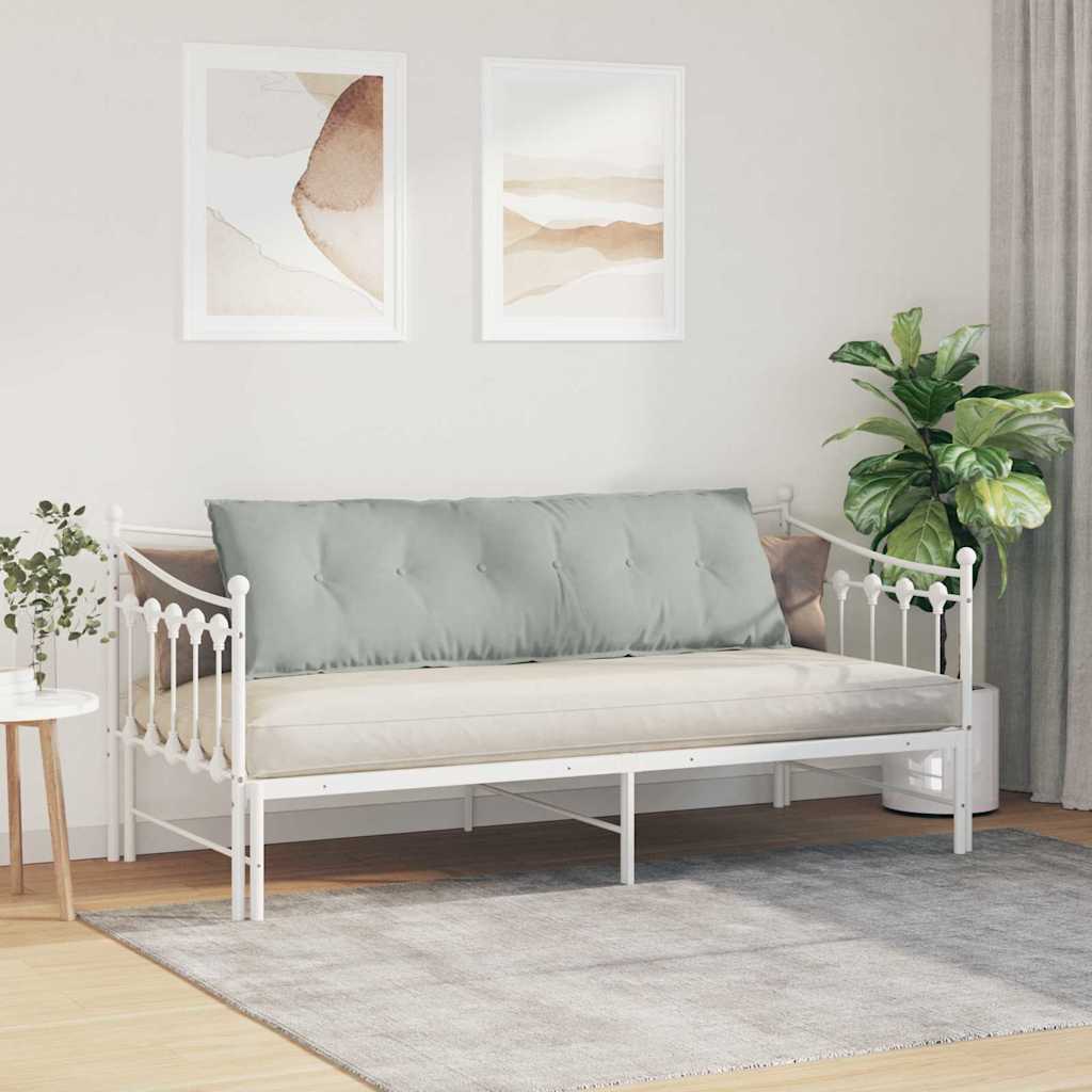 Cuscino per Schiena Grigio Chiaro 160 x 50 cm Tessuto in Cords