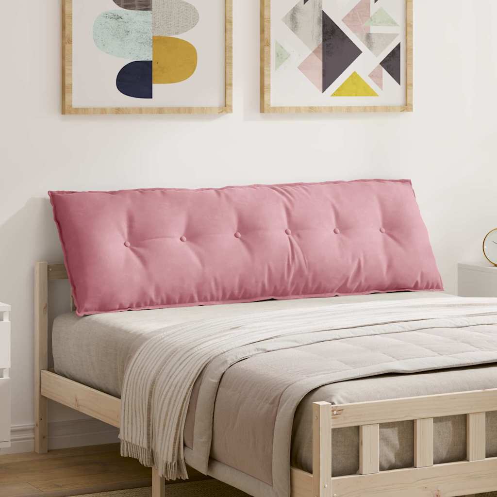 Cuscino per Schiena Rosa 160 x 50 cm Tessuto in Cords