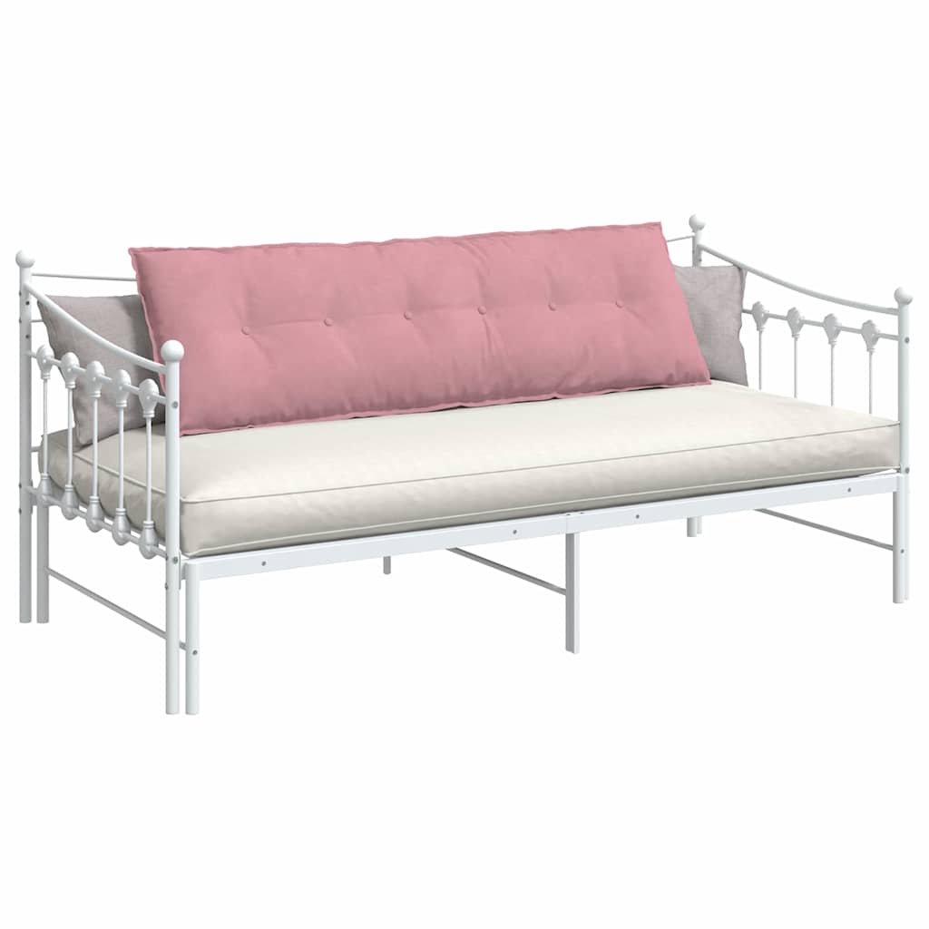 Cuscino per Schiena Rosa 160 x 50 cm Tessuto in Cords