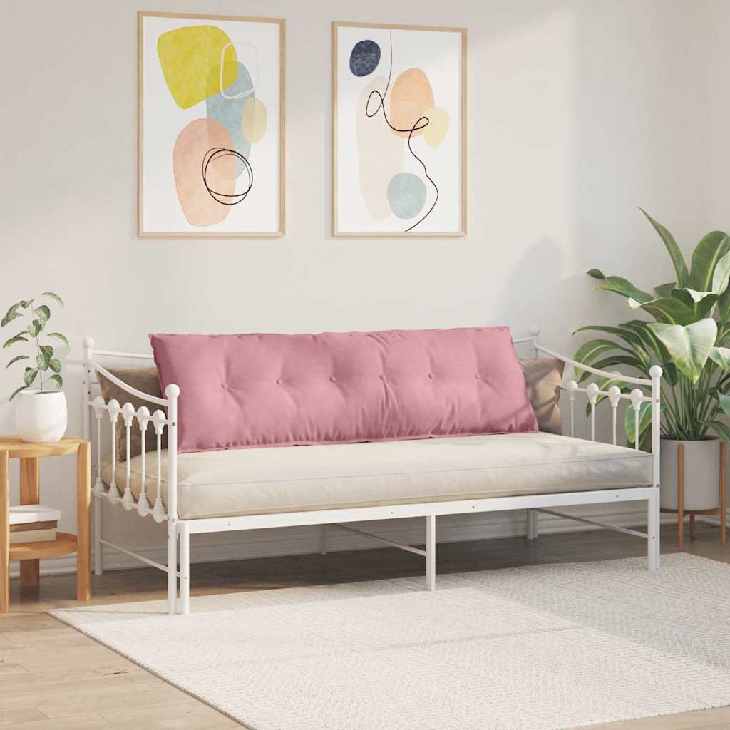 Cuscino per Schiena Rosa 160 x 50 cm Tessuto in Cords