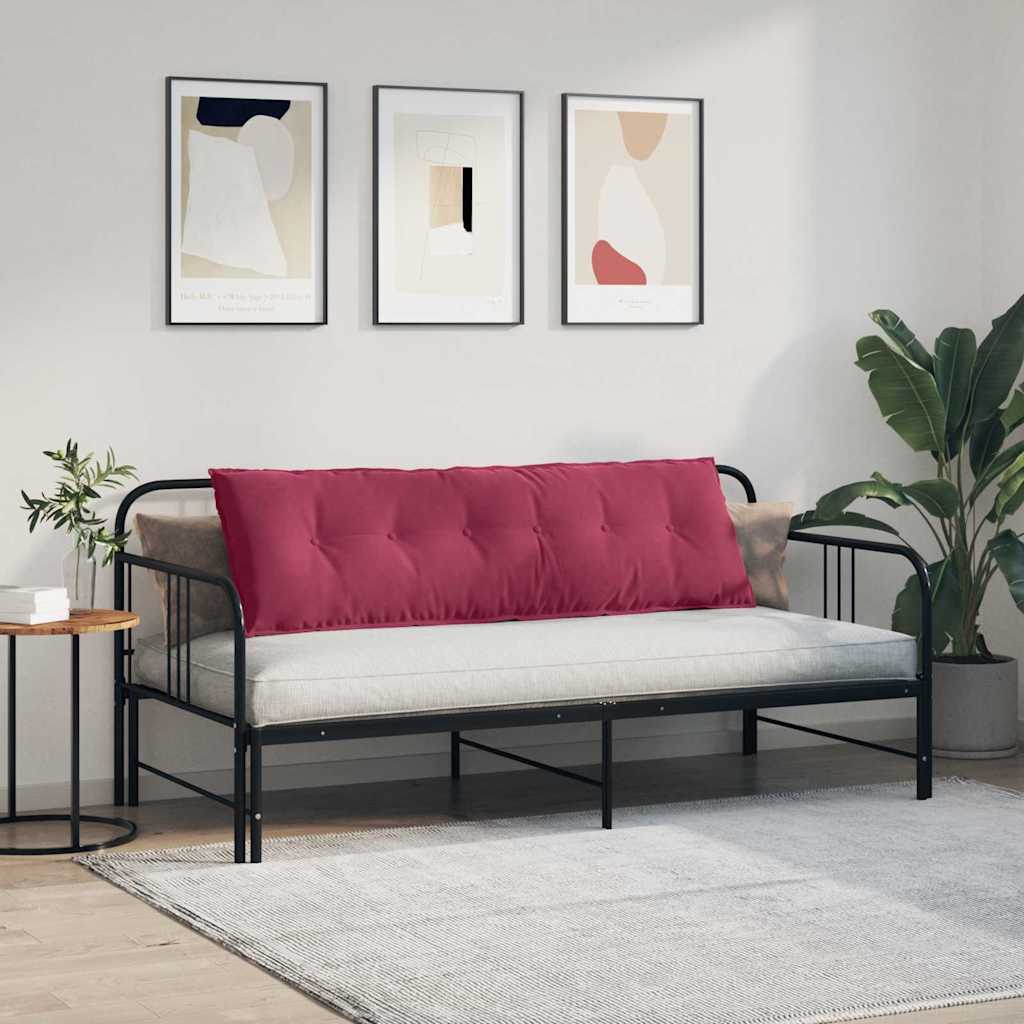 Cuscino per Schiena Rosso Vino 160 x 50 cm Tessuto in Cords