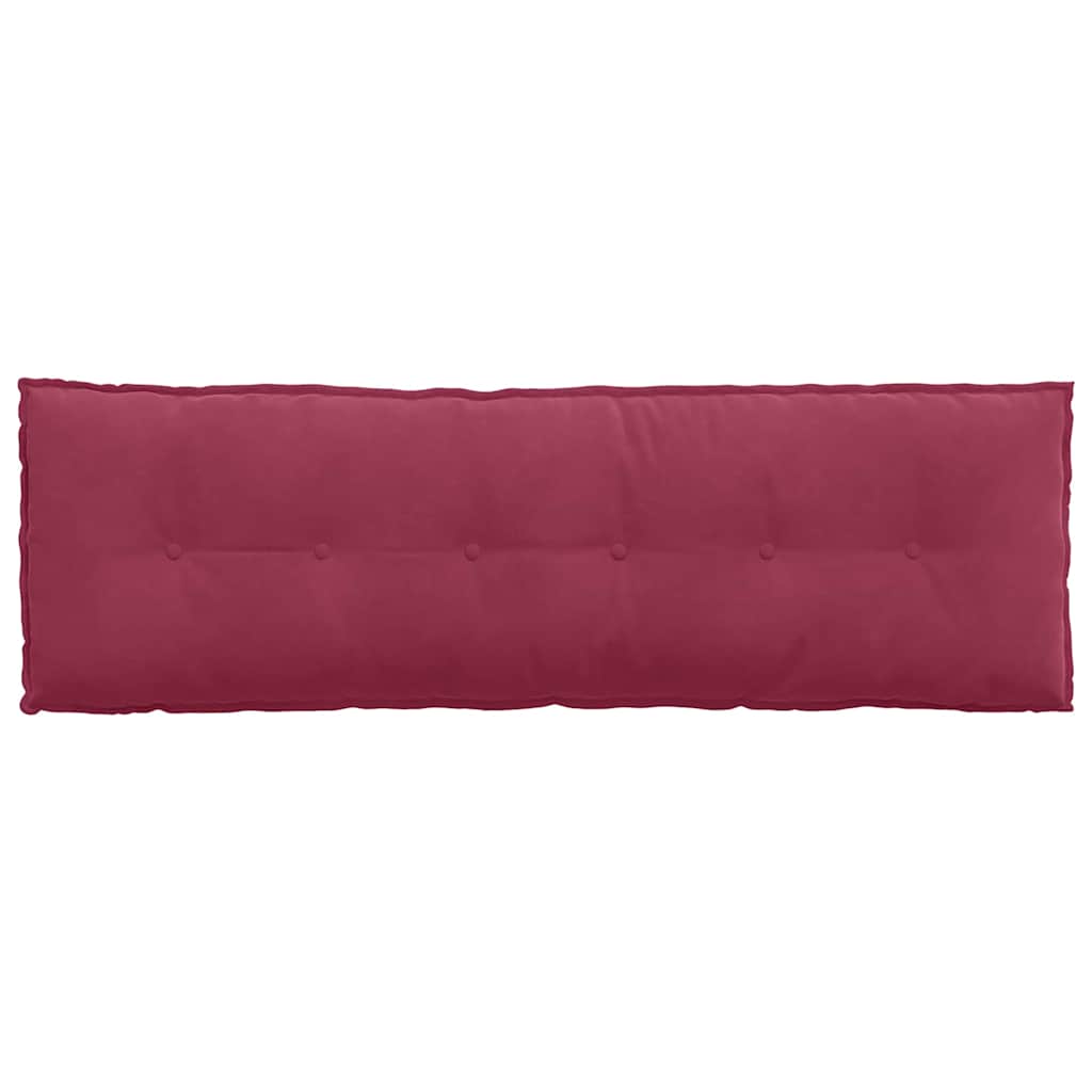 Cuscino per Schiena Rosso Vino 160 x 50 cm Tessuto in Cords