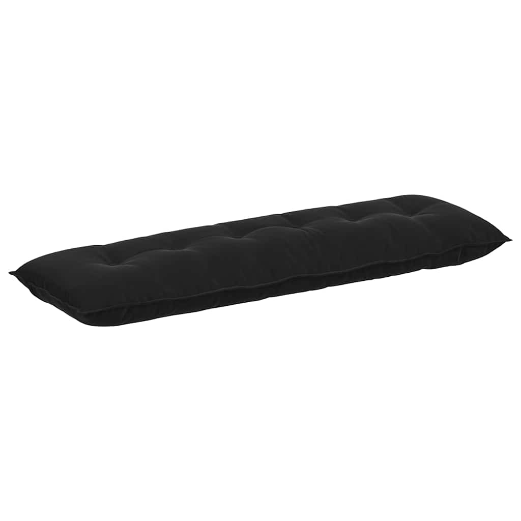 Cuscino per Schiena Nero 160 x 50 cm Tessuto in Cords