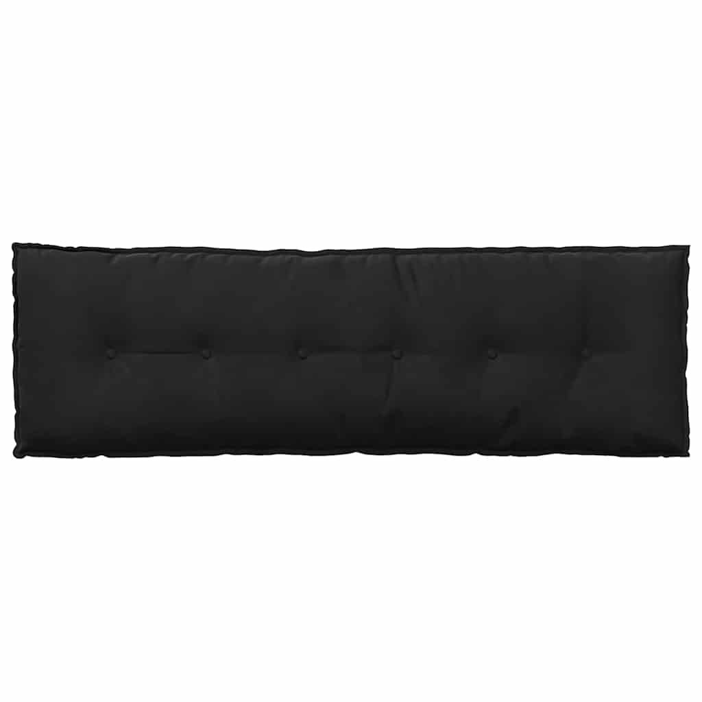 Cuscino per Schiena Nero 160 x 50 cm Tessuto in Cords