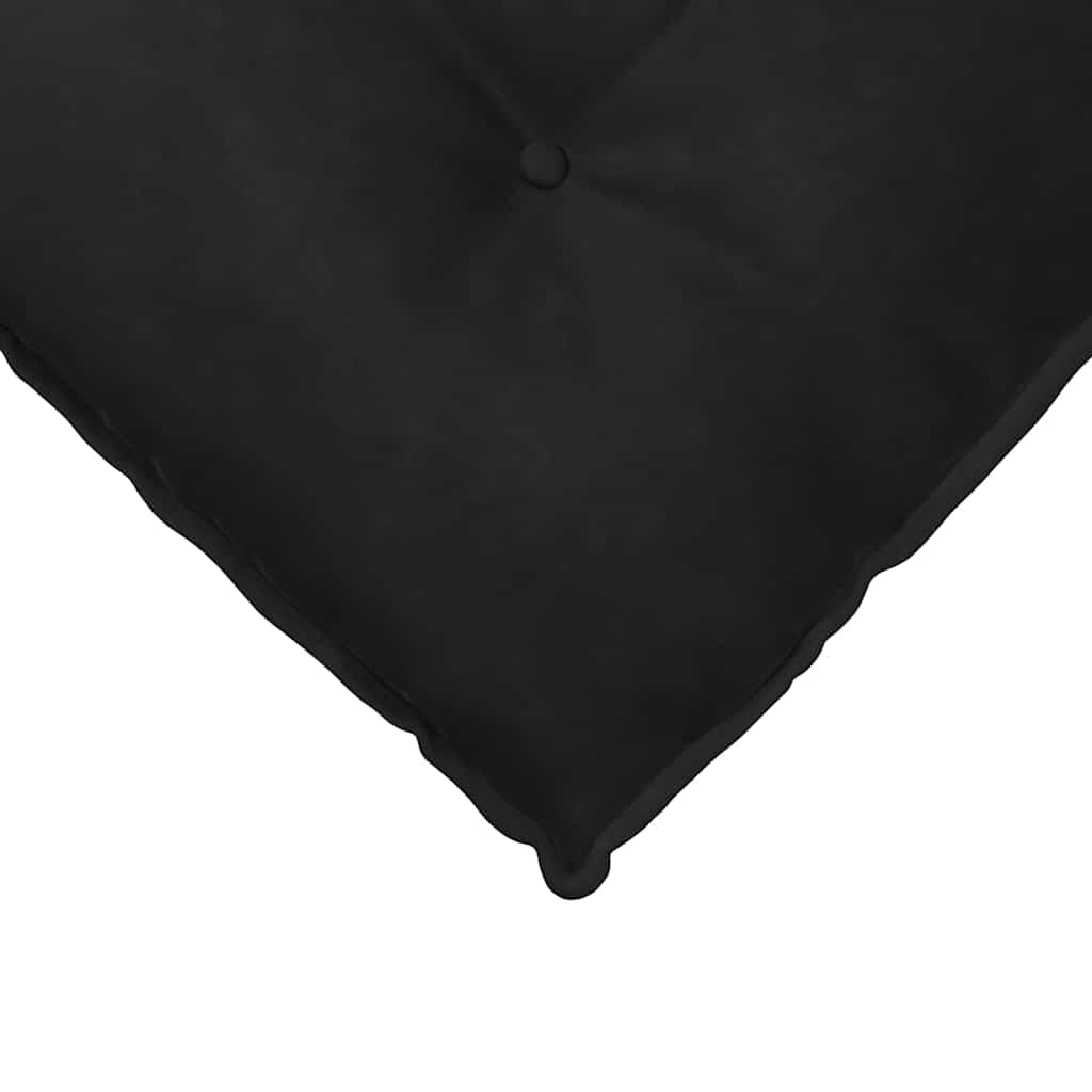 Cuscino per Schiena Nero 160 x 50 cm Tessuto in Cords