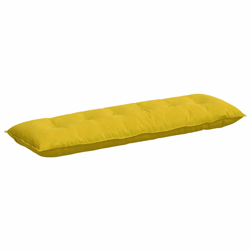 Cuscino per Schiena Giallo 160 x 50 cm Tessuto in Cords