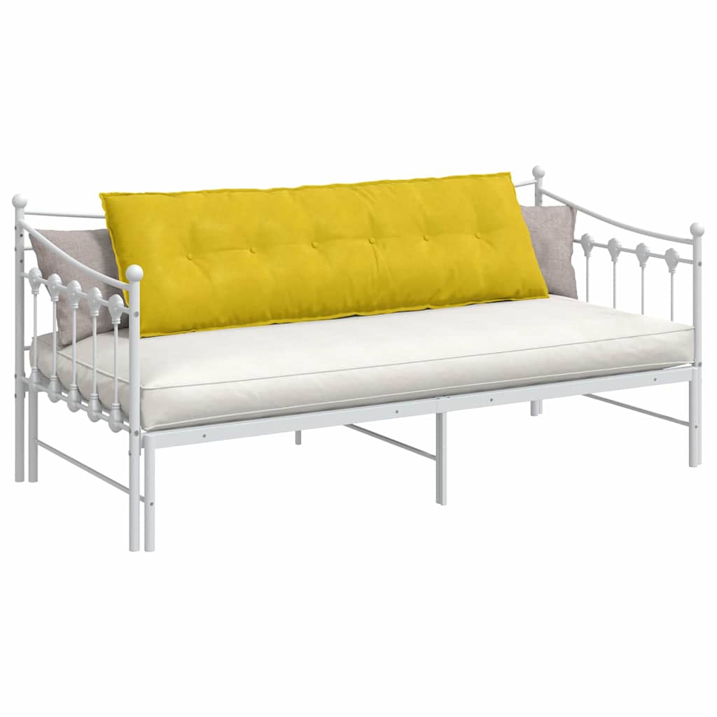 Cuscino per Schiena Giallo 160 x 50 cm Tessuto in Cords