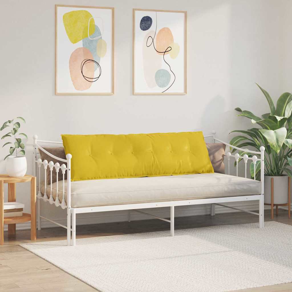 Cuscino per Schiena Giallo 160 x 50 cm Tessuto in Cords