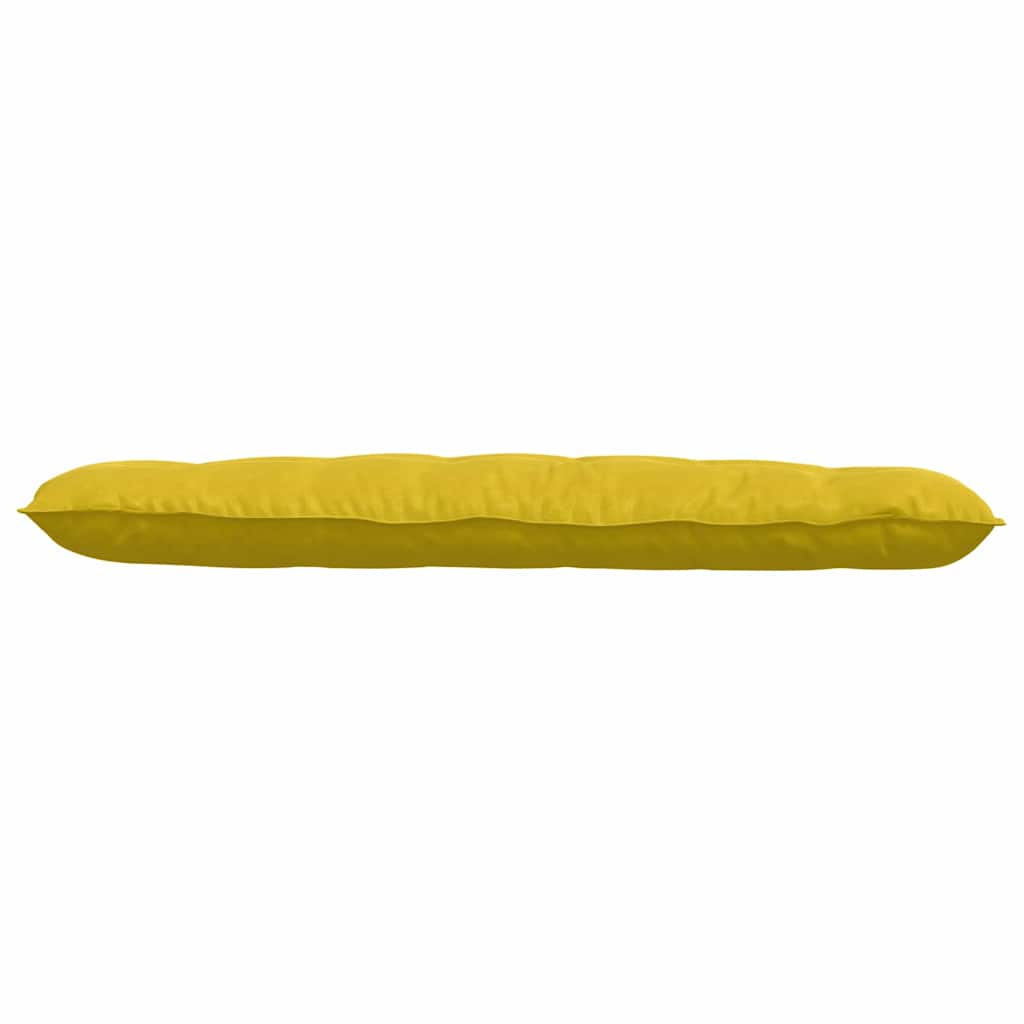 Cuscino per Schiena Giallo 160 x 50 cm Tessuto in Cords