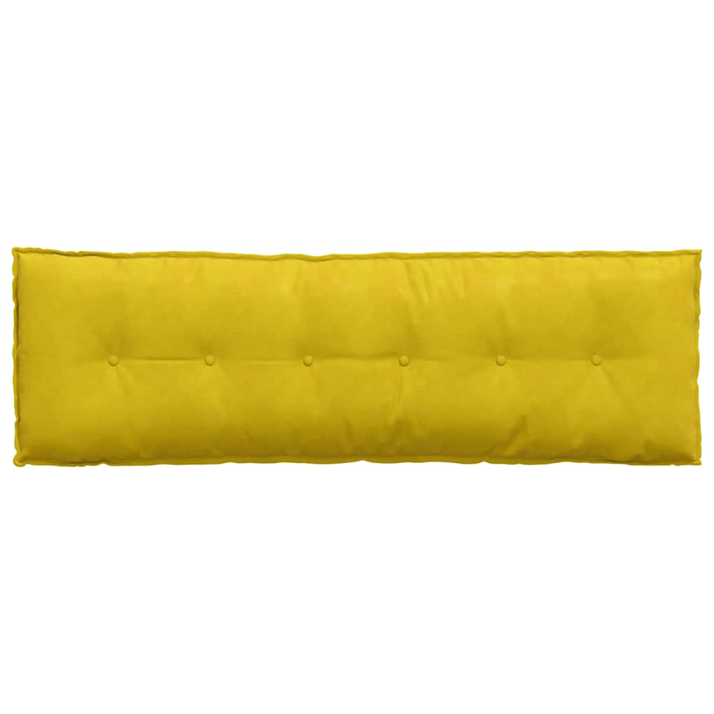 Cuscino per Schiena Giallo 160 x 50 cm Tessuto in Cords