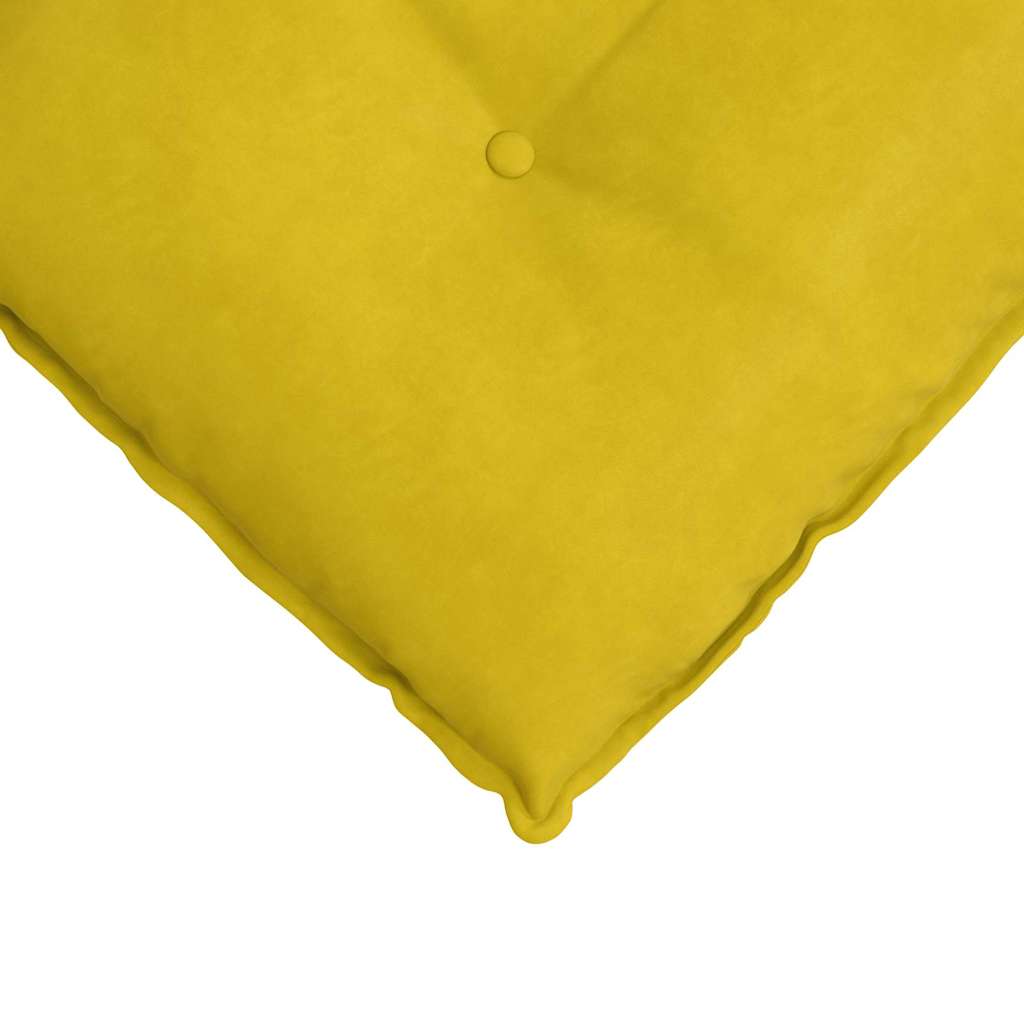 Cuscino per Schiena Giallo 160 x 50 cm Tessuto in Cords