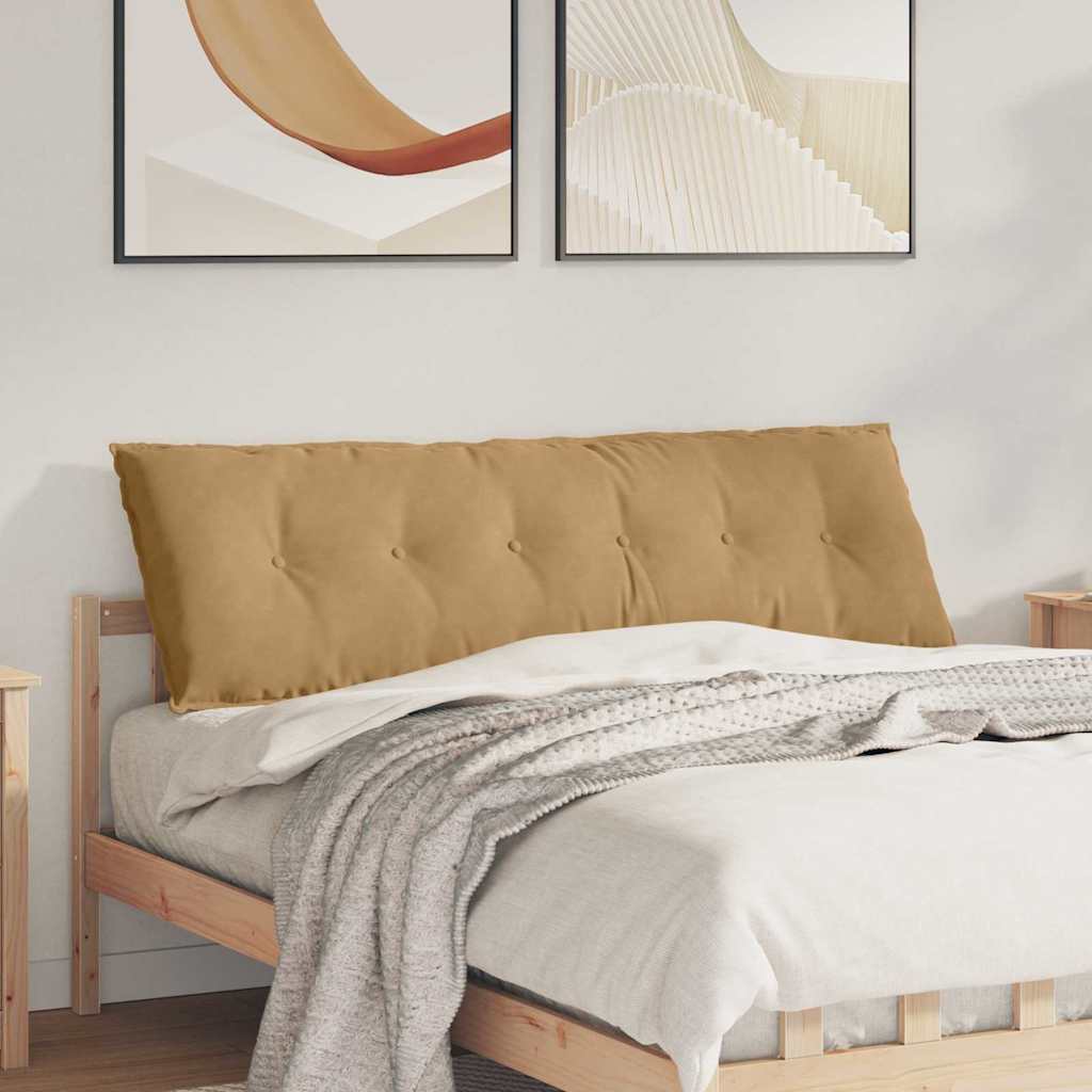 Cuscino per Schiena Marrone 160 x 50 cm Tessuto in Cords