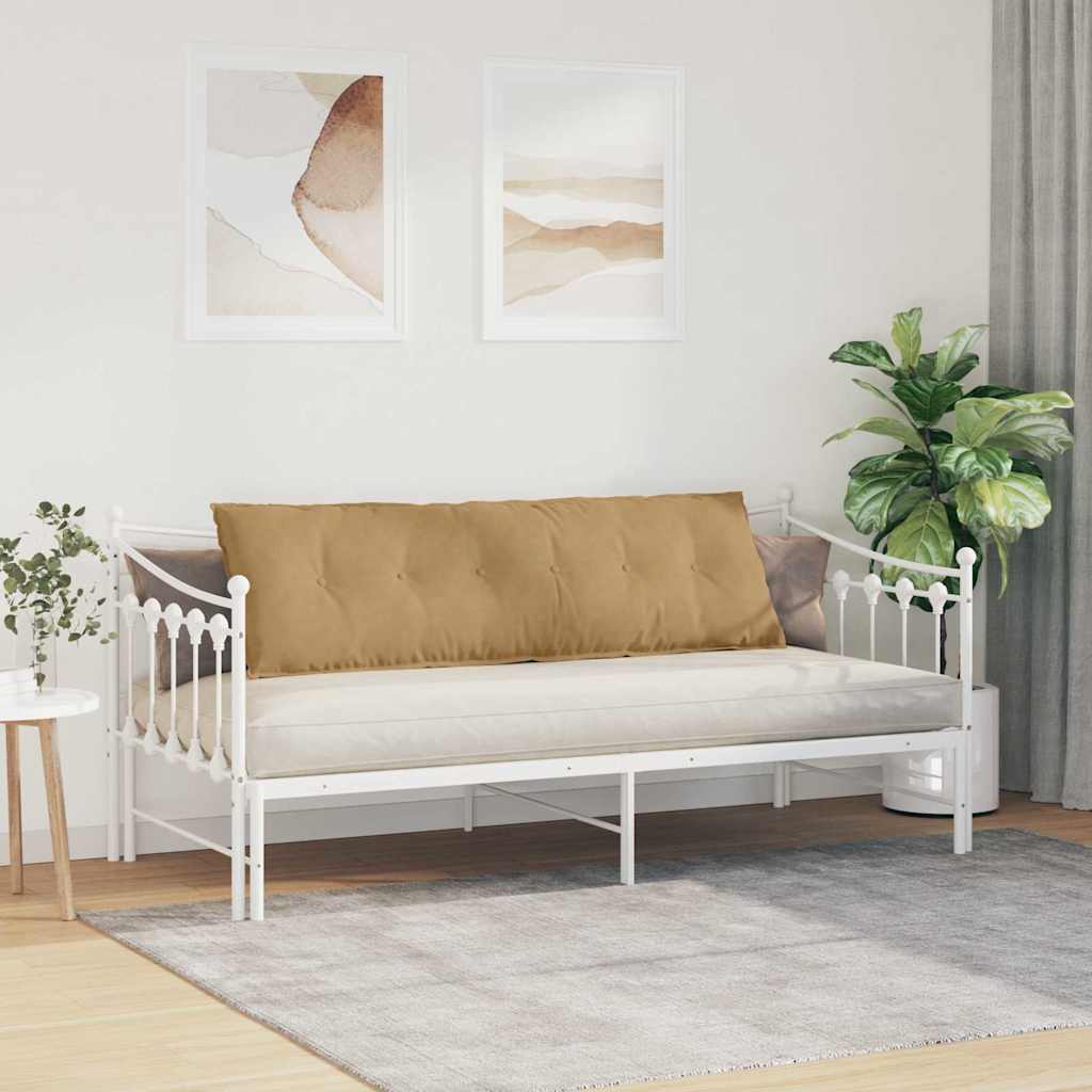 Cuscino per Schiena Marrone 160 x 50 cm Tessuto in Cords