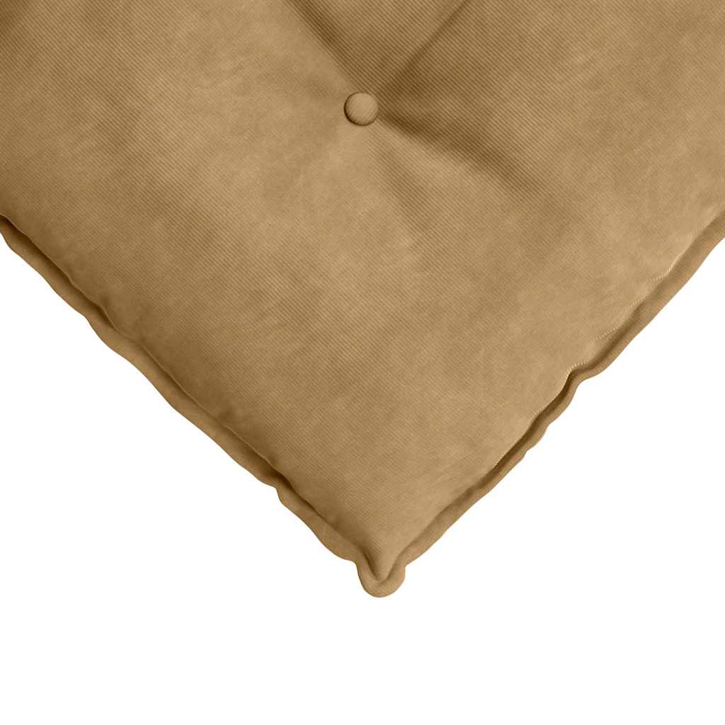 Cuscino per Schiena Marrone 160 x 50 cm Tessuto in Cords