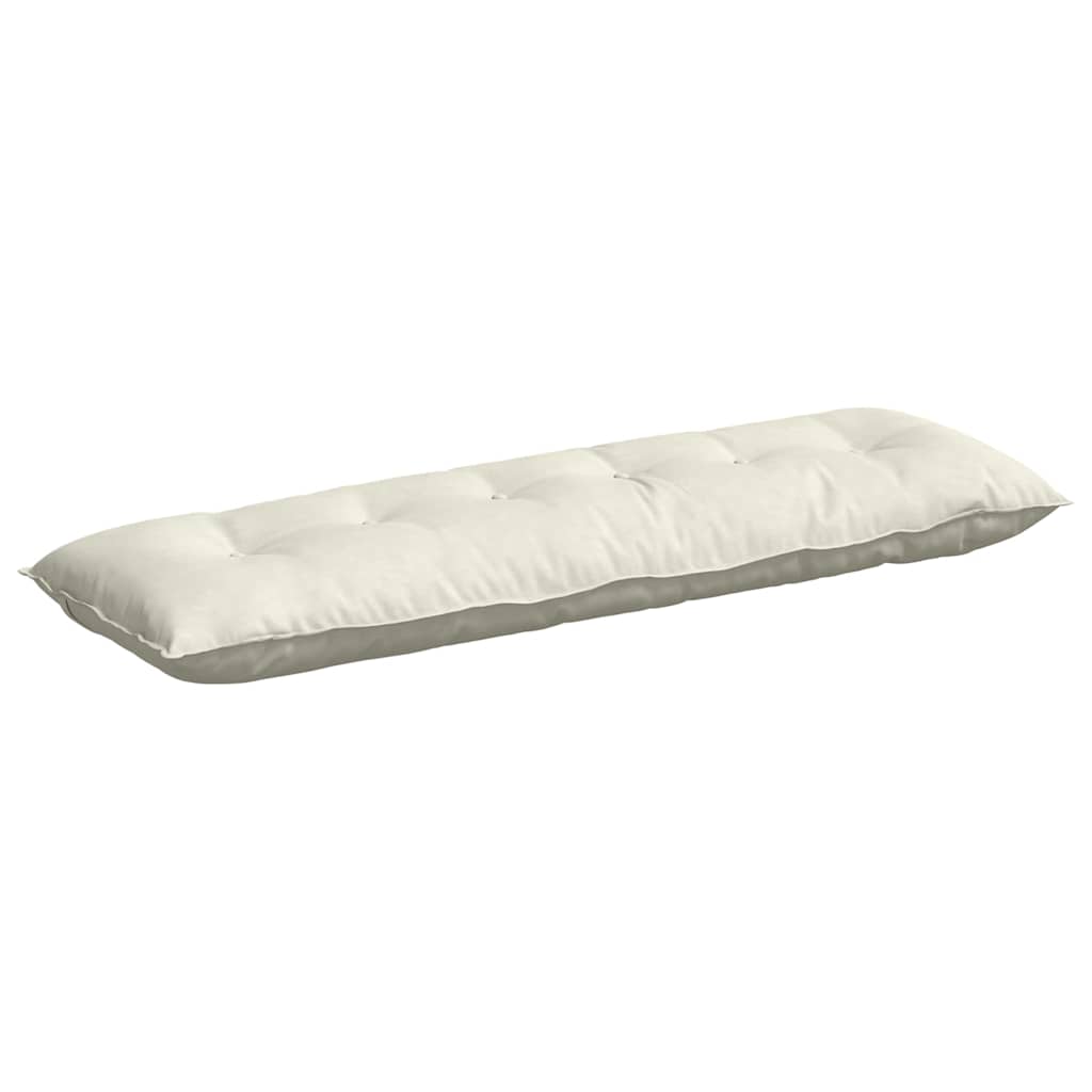 Cuscino per Schiena Crema 160 x 50 cm Tessuto in Cords