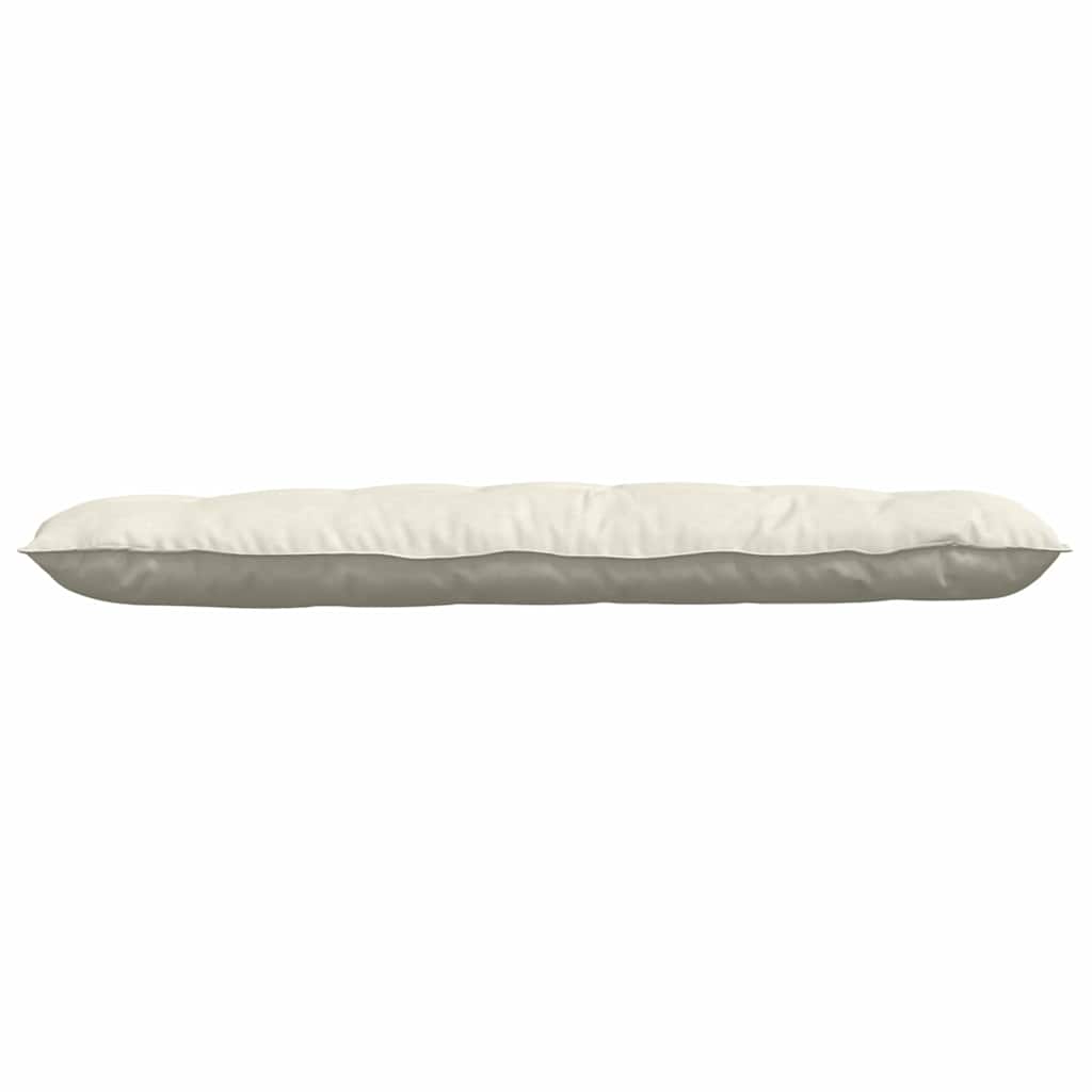 Cuscino per Schiena Crema 160 x 50 cm Tessuto in Cords