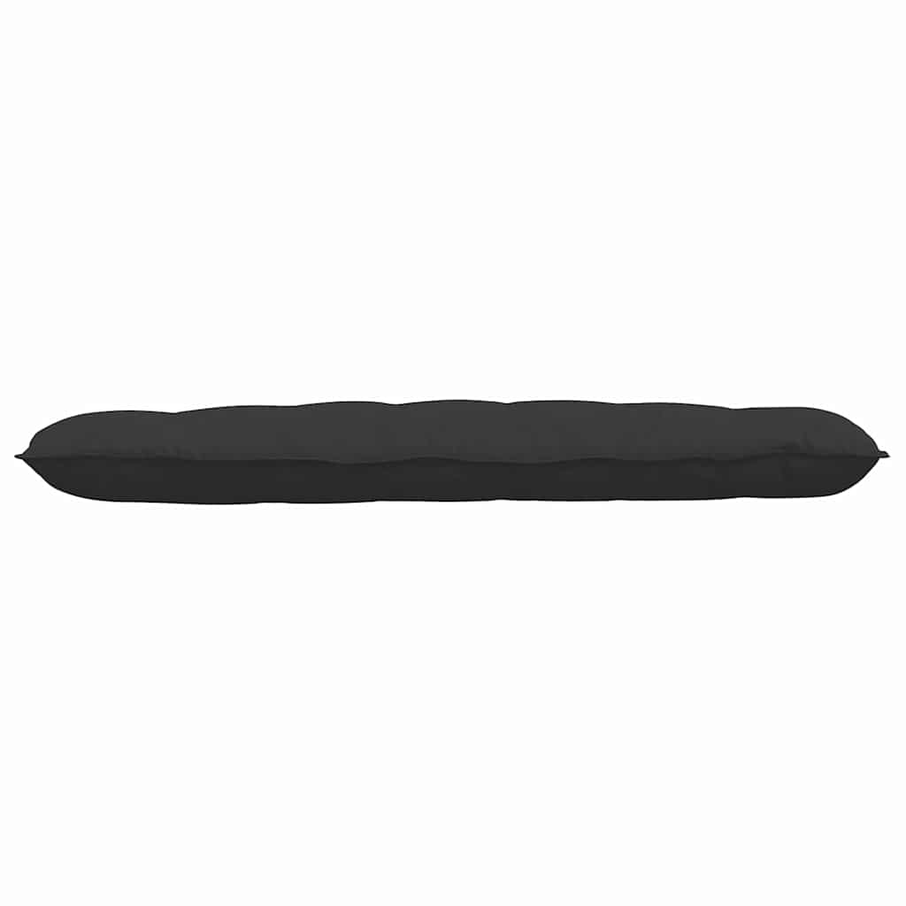 Cuscino per Schiena Nero 160 x 50 cm Tessuto in Microfibra