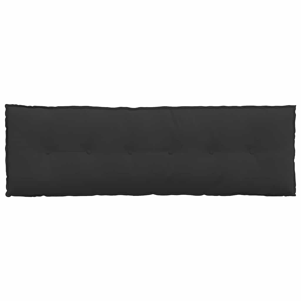 Cuscino per Schiena Nero 160 x 50 cm Tessuto in Microfibra