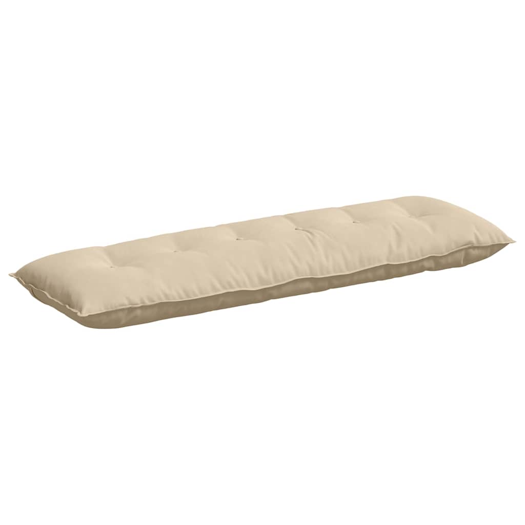 Cuscino per Schiena Crema 160 x 50 cm Tessuto in Microfibra